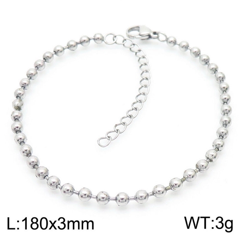 Minimalist Round Stainless Steel 18K Gold Plated Bracelets In Bulk