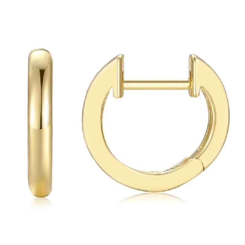 1 Pair Minimalist Solid Color Plating Copper Gold Plated Earrings