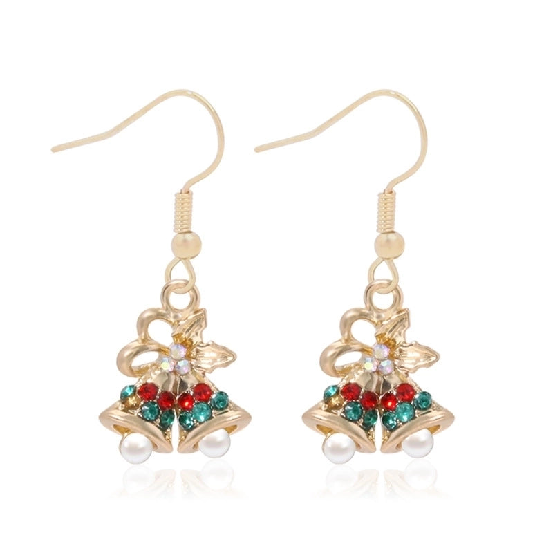 1 Pair Classic Style Geometric Santa Claus Snowflake Alloy Drop Earrings Ear Studs