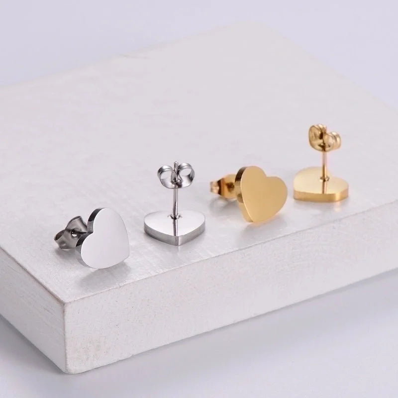 3 Pieces 304 Stainless Steel 18K Gold Plated Fashion Plating Heart Shell Earrings Necklace