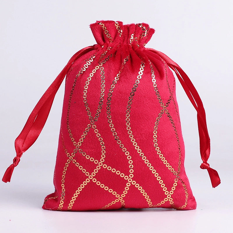 Christmas Minimalist Classic Style Christmas Tree Snowflake Flocking Holiday Daily Gift Bags Gift Wrapping Supplies