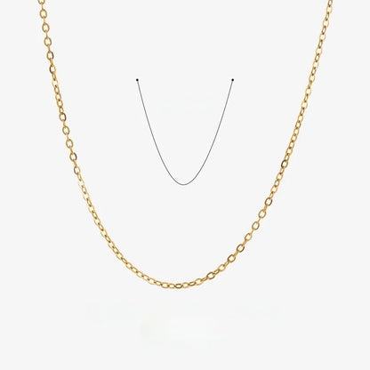 Minimalist Chain 304 Stainless Steel 18K Gold Plated Plating Necklace