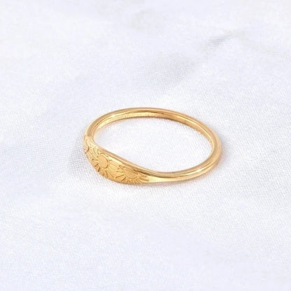 Elegant Sun Stainless Steel 18K Gold Plated Plating Rings