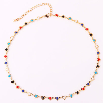 Women Heart Heart Copper Electroplating Necklaces