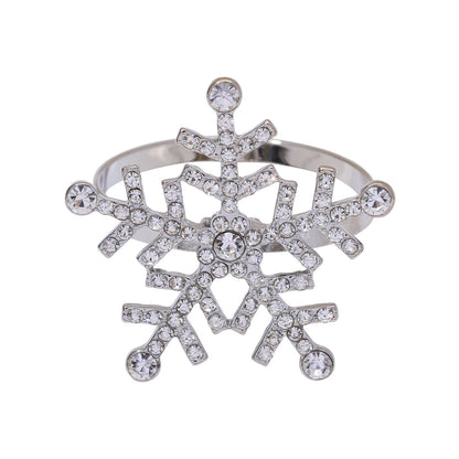 Christmas Casual Vacation Snowflake Alloy Home Daily Napkin Ring
