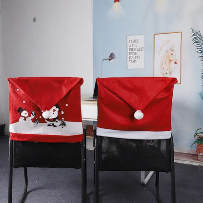 Christmas Cute Santa Claus Party Chair Cover