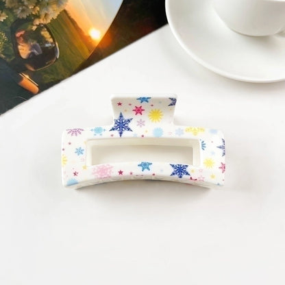 Halloween Minimalist Commute Women's Pumpkin Flower Checkered Plastic Hair Claws