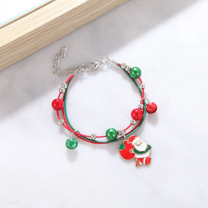 Cute Cartoon Character Alloy Plating Flakes Elk Christmas Women's