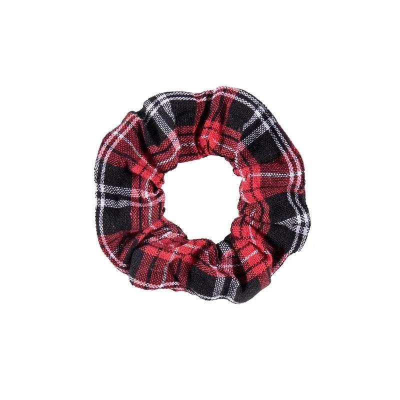 Retro Plaid Cloth Hair Tie