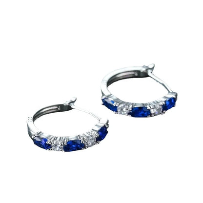 1 Pair Fashion Geometric Copper Inlay Zircon Earrings