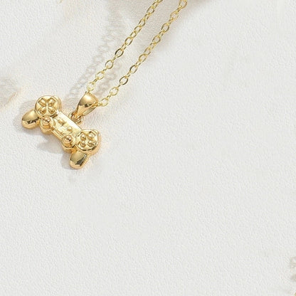 Copper 14K Gold Plated Vintage Style Minimalist Commute Enamel Inlay Butterfly Zircon Pendant Necklace