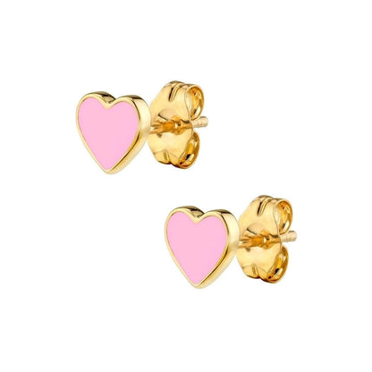 Minimalist Heart Plating Copper Earrings Ear Studs