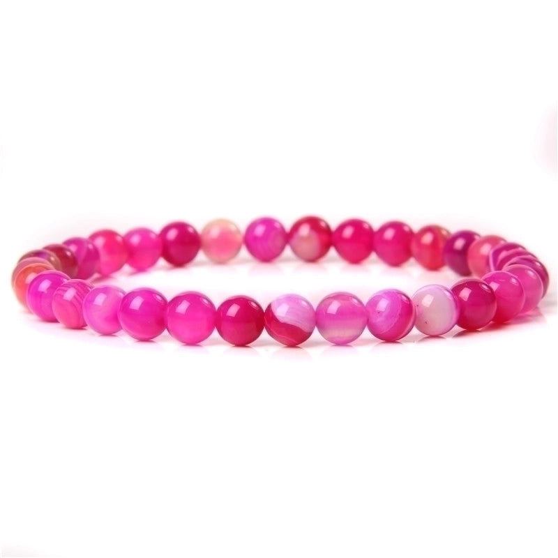 Fashion Solid Color Natural Stone Beaded Bracelets