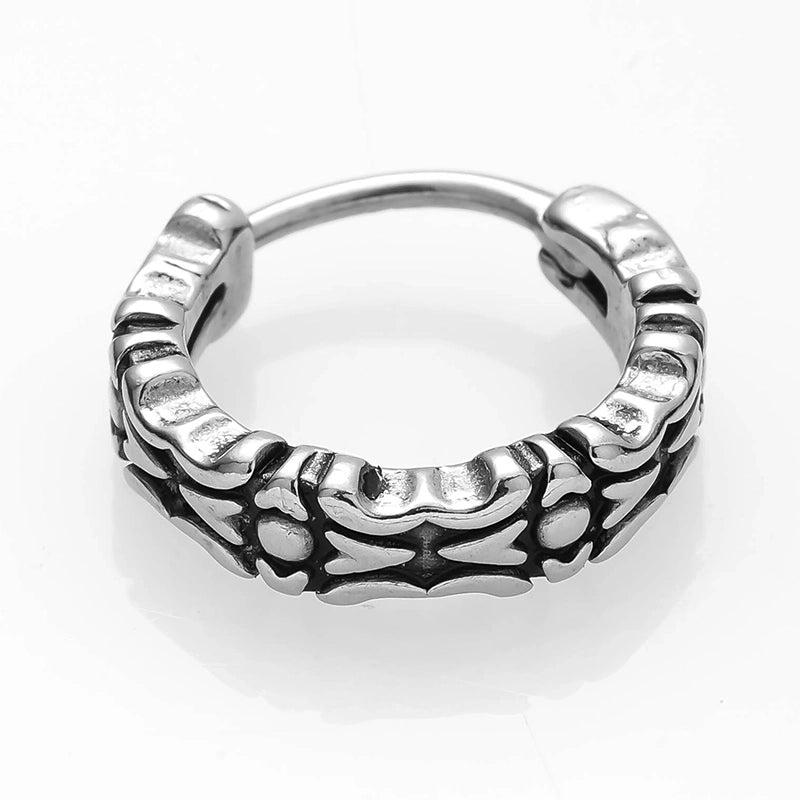 1 Piece Halloween Gothic Minimalist Polka Dots Solid Color Polishing 316 Stainless Steel Hoop Earrings