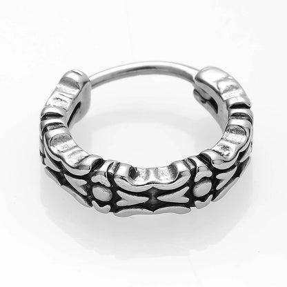 1 Piece Halloween Gothic Minimalist Polka Dots Solid Color Polishing 316 Stainless Steel Hoop Earrings