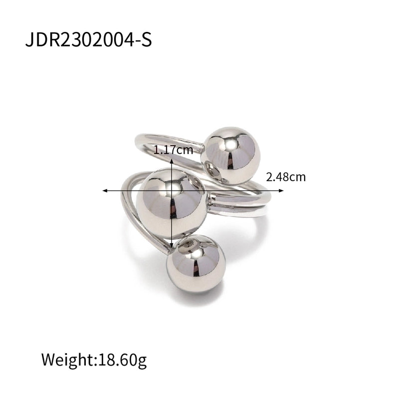 Casual Classic Style Geometric 304 Stainless Steel Plating Rings Earrings Necklace