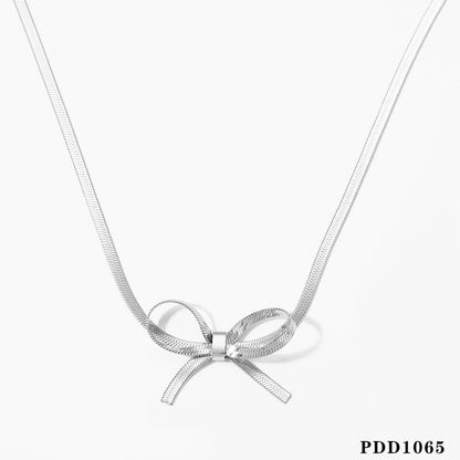 Casual Vacation Bow Knot 304 Stainless Steel 16K Gold Plated White Gold Plated Gold Plated Plating Bracelets Earrings Necklace