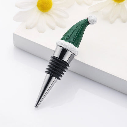 Christmas Fashion Christmas Hat Alloy Resin Christmas Wine Stopper