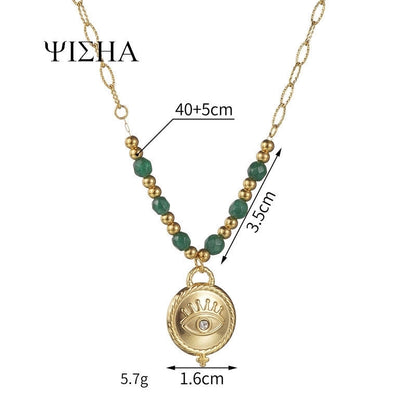 304 Stainless Steel 18K Gold Plated Casual Minimalist Cross Star Zircon Pendant Necklace