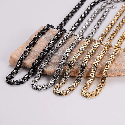 IG Style Circle Stainless Steel Electroplating Necklaces