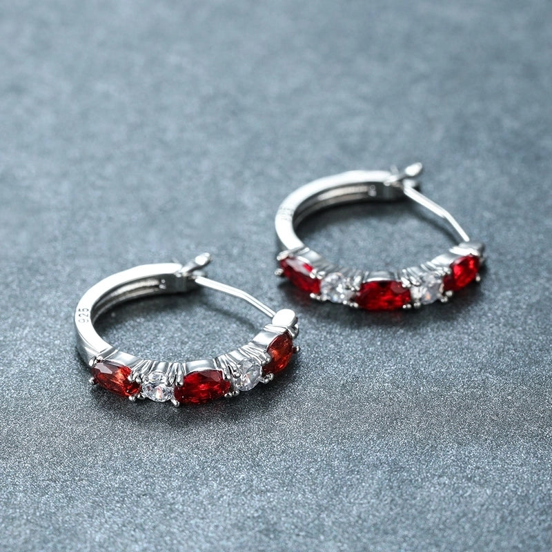 1 Pair Fashion Geometric Copper Inlay Zircon Earrings