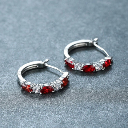 1 Pair Fashion Geometric Copper Inlay Zircon Earrings