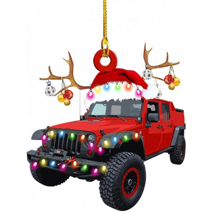 Christmas Tree Decoration Truck Steamboat Excavator Fire Truck Jeep Hanging Pendant Christmas Party Gift