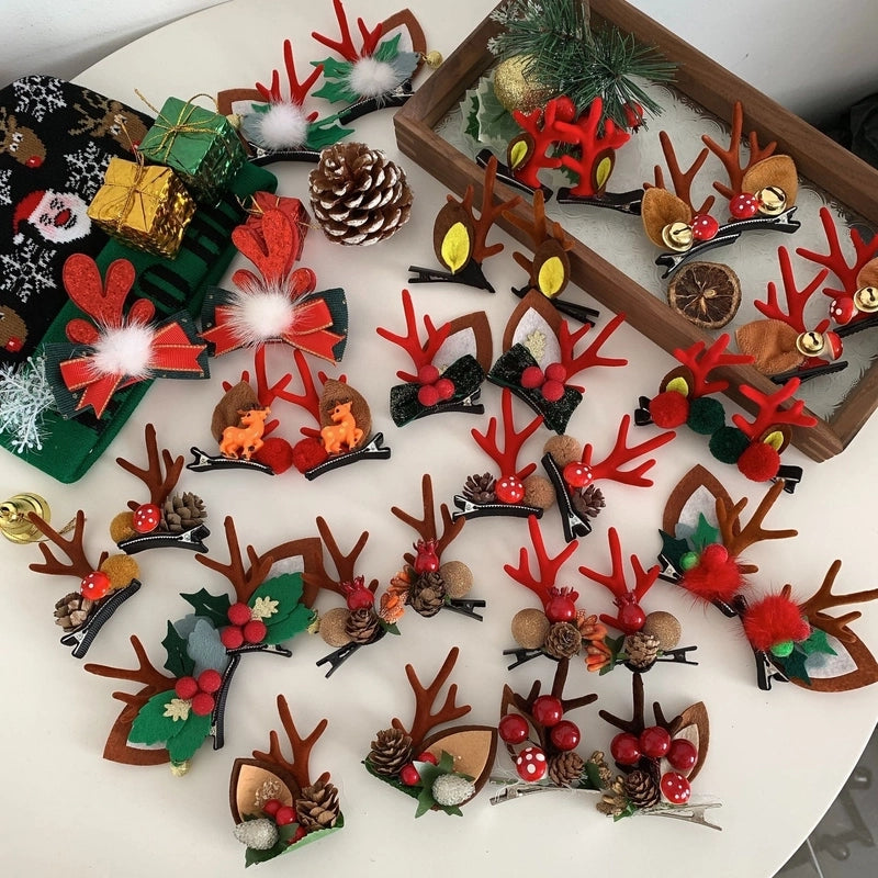 Christmas Cute Antlers Plastic Daily Hairpin