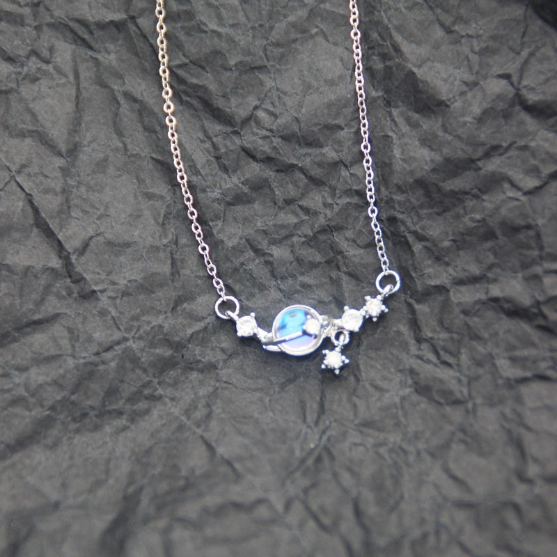 10 Pieces Casual Elegant Basic Moon Heart Shape Bow Knot Titanium Steel Copper Zircon Plating Inlay Pendant Necklace