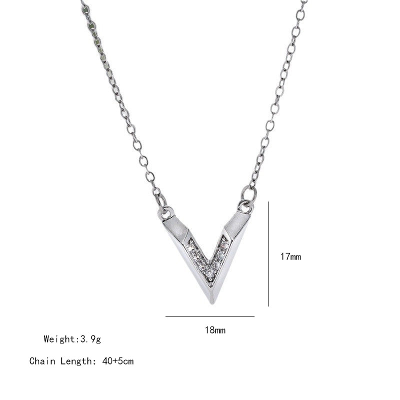 304 Stainless Steel Copper 18K Gold Plated K Gold Plated Inlay Heart Shape Wings Butterfly Zircon Pendant Necklace