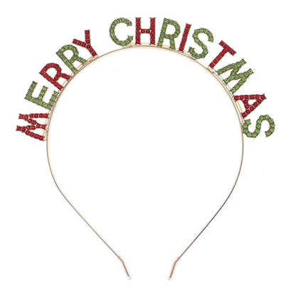 Christmas IG Style Women's Letter Alloy Inlay Rhinestones Hair Band