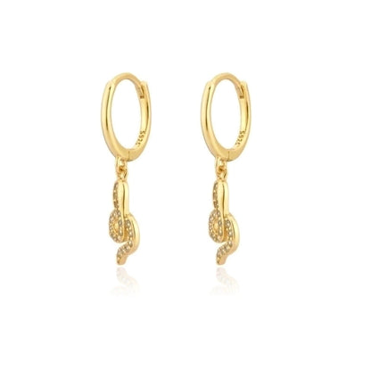 1 Pair Streetwear Devil\'s Eye Heart Shape Butterfly Plating Inlay Copper Zircon Drop Earrings