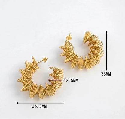 1 Pair Minimalist Classic Style Solid Color Plating 304 Stainless Steel Titanium Steel 18K Gold Plated Ear Studs