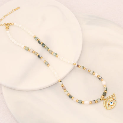 Pearl Heart Natural Stone Handmade Necklaces