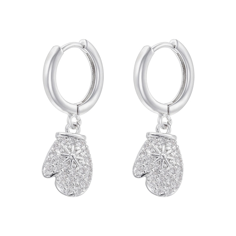 1 Pair Christmas Elegant Romantic Christmas Hat Christmas Tree Santa Claus Inlay Copper Zircon 18K Gold Plated Drop Earrings