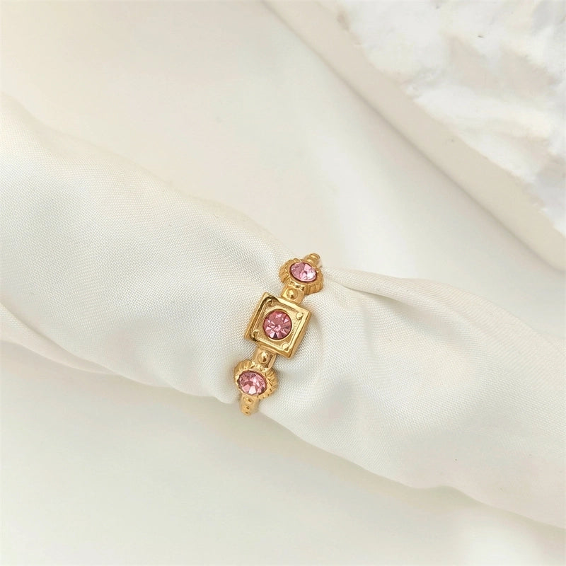 Elegant Geometric 304 Stainless Steel Plating Open Rings