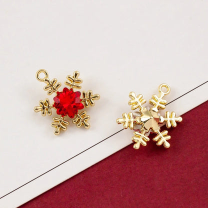 10 PCS/Package Alloy Bow Knot Bell Snowflake Pendant Jewelry Accessories