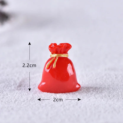 New Christmas Old Man Snowman Micro Landscape Snow Scene Train Box Christmas Socks Small Gift Bells Resin Ornaments