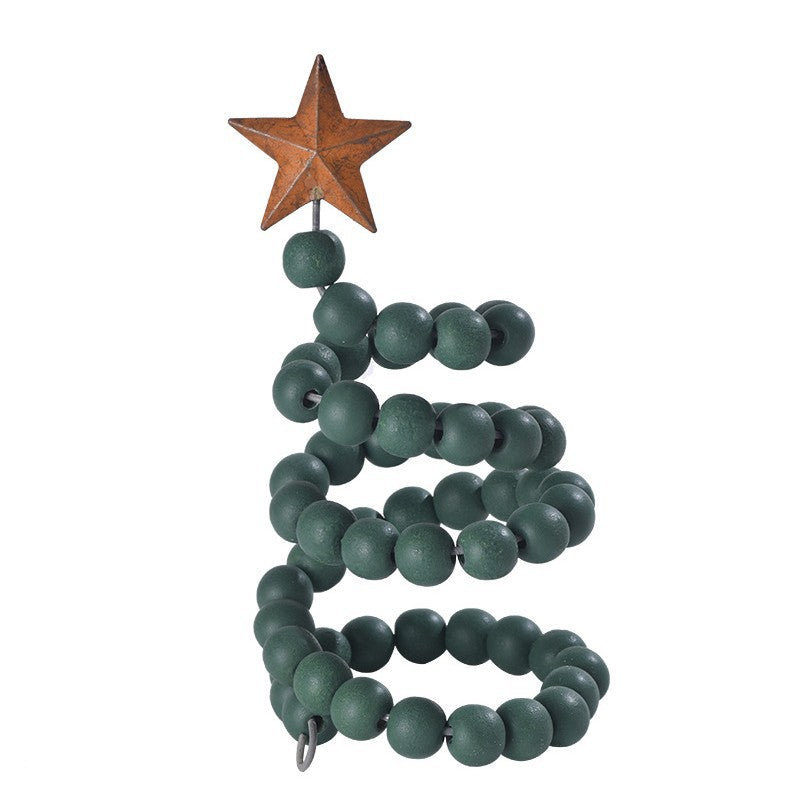 2 Pieces Christmas Decoration Ornaments Christmas Decoration Nordic Ig Wooden Christmas Tree Desktop Small Ornaments Decoration