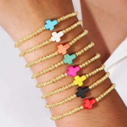 Semi-precious Stone Copper Handmade Geometric Bracelets