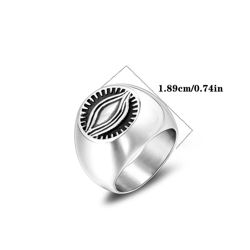 Retro Funny Punk Eye Skull 304 Stainless Steel Polishing Halloween Men's Rings