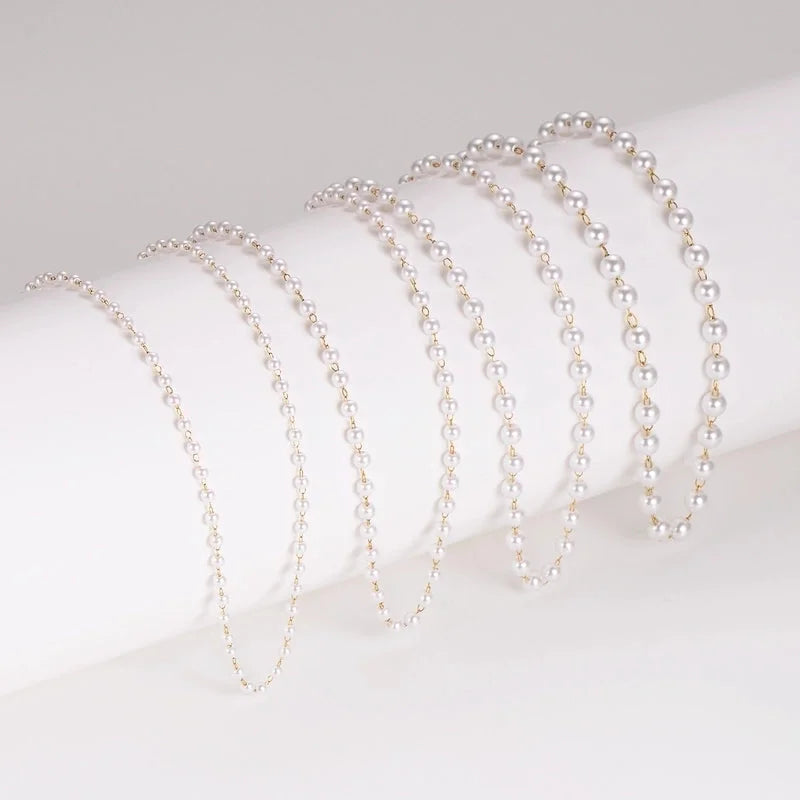 Casual Minimalist Classic Style Round 304 Stainless Steel Artificial Pearl Necklace