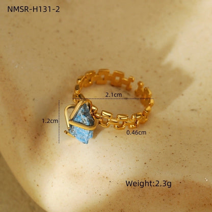 Minimalist Classic Style Geometric 304 Stainless Steel Open Rings