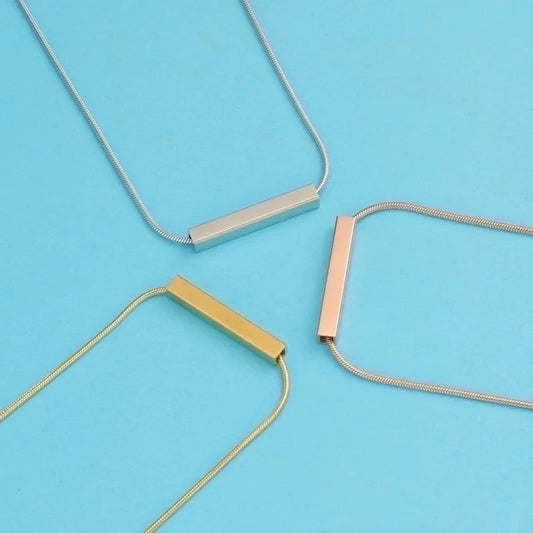 Titanium Steel 18K Gold Plated Minimalist Polishing Plating Solid Color None Necklace