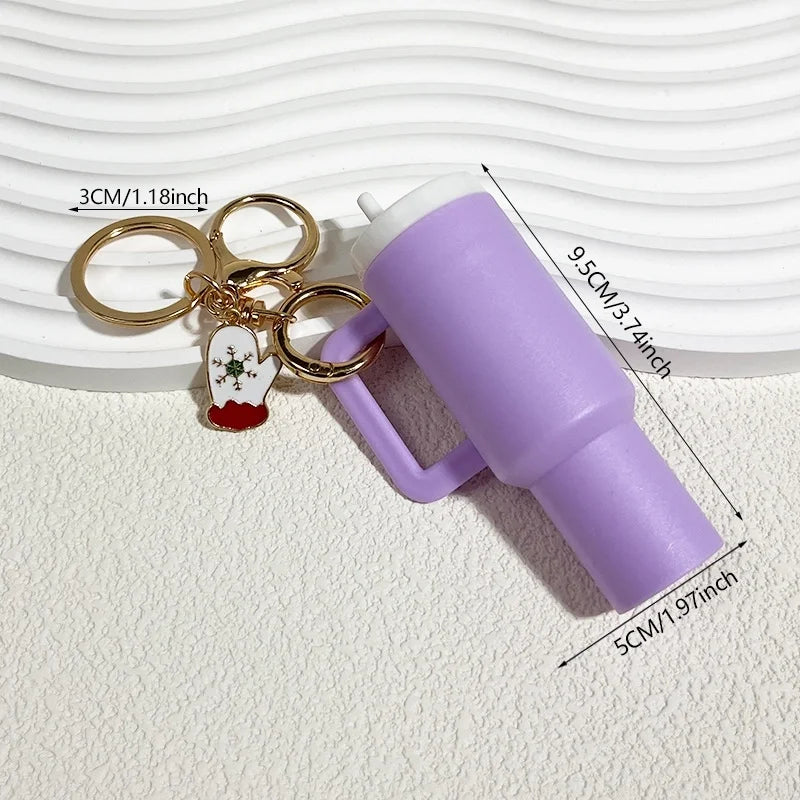 Cute Classic Style Christmas Tree Christmas Socks Cup Plastic Christmas Unisex Bag Pendant Keychain