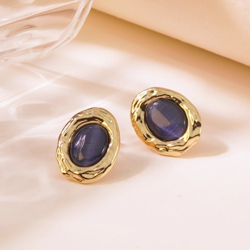 1 Pair Fairy Style Vintage Style Tropical Geometric 304 Stainless Steel Imitation Gold Ear Studs