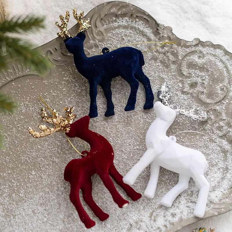 Christmas Elegant Sweet Elk PVC Party Festival Ornaments Decorative Props