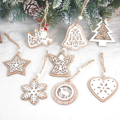 Christmas Sweet IG Style Bell Snowflake Elk Wood Festival Street Hanging Ornaments