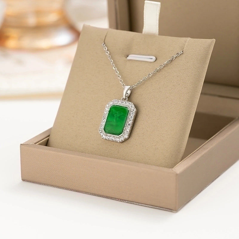 304 Stainless Steel Copper 18K Gold Plated K Gold Plated Inlay Heart Shape Wings Butterfly Zircon Pendant Necklace