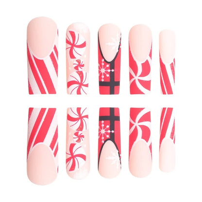 Christmas Classic Style Press On Nails